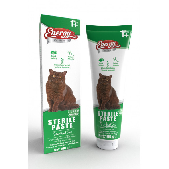 Energy Sterile Paste 100gr Kısırlaştırılmış Kediler İçin Yüksek İçerikli Multivitaminli Malt Macun - 3