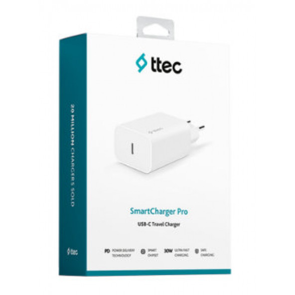 Ttec 2SCS26B SmartCharger PD 30W USB-C Hızlı Şarj Adaptörü