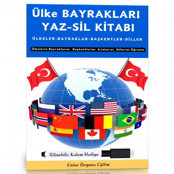Ülke Bayrakları Yaz-Sil Kitabı (Herkes İçin) - 1