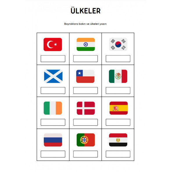 Ülke Bayrakları Yaz-Sil Kitabı (Herkes İçin) - 6