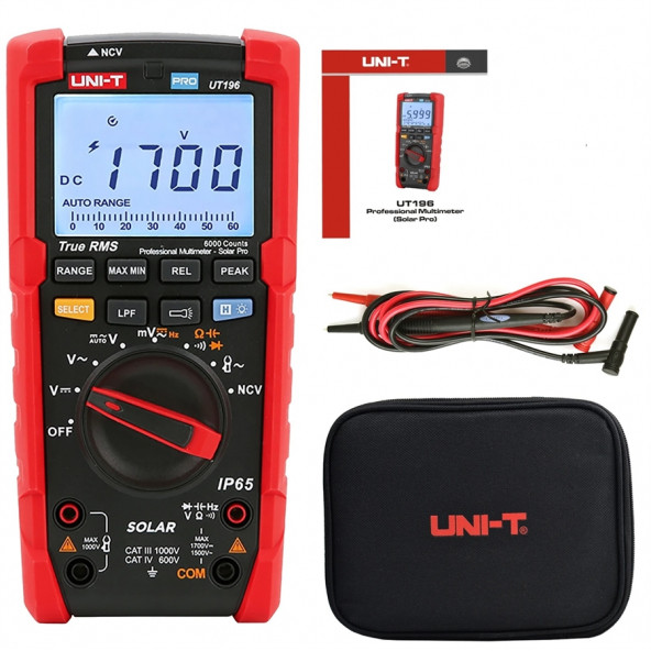 UNI-T UT196 1700V DC SOLAR TRUE RMS PROFESYONEL MULTİMETRE - 2