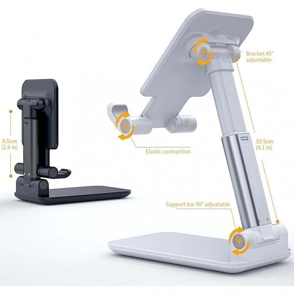 MEKs'ten Masaüstü Telefon Standı Yükseklik ve Açısı Ayarlanabilir Telefon Tutucu ve Tablet Standı-TB - 6