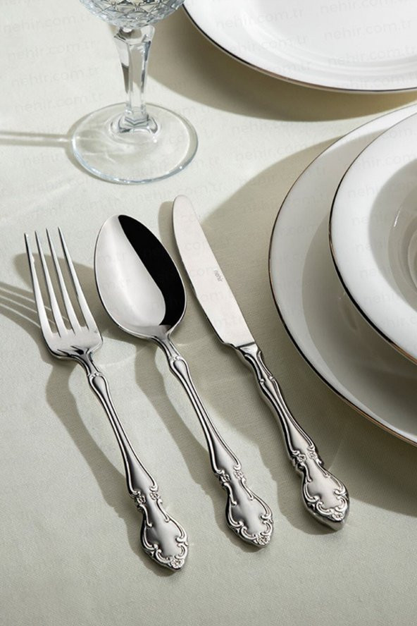 Nehir adriana çatal kaşık takımı seti -89 parça kaşık çatal seti 12 kişilik - 2