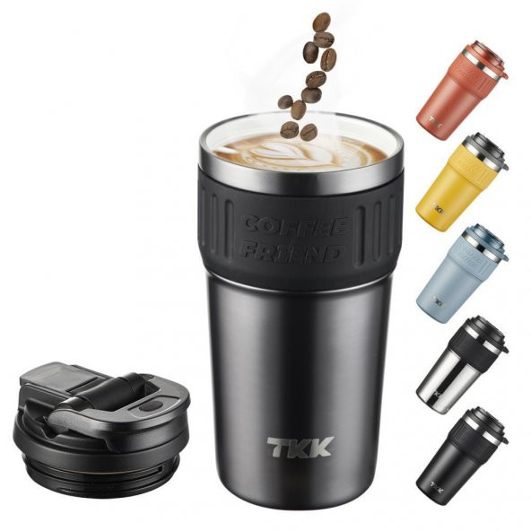 TKK Çelik Termos Kahve ve Çay Mug 630 ML Çelik Termos Mug (Karışık Renk 1 Adet)