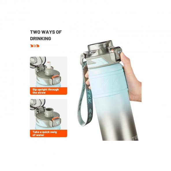 TKK Paslanmaz Çelik Termos Matara 500 ML Pipetli ve Pipetsiz Kullanım (Karışık Renk 1 Adet) - 6