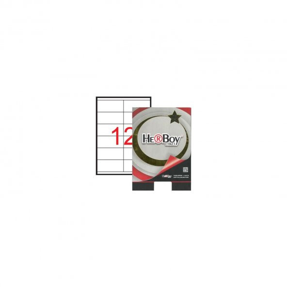 Herboy Laser Etiket 100 Yaprak 105x46 MM Lazer Yazıcı Etiketi
