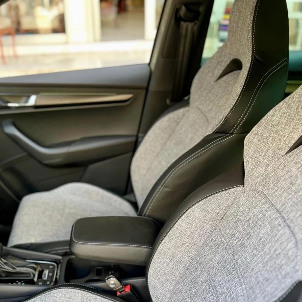 Skoda Karoq Araca Özel Dikim Koltuk Kılıfı ürün görseli 1