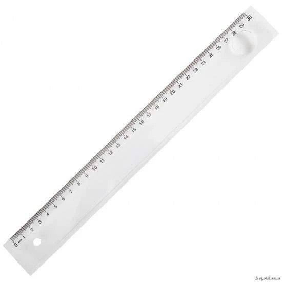Cetvel Plastik Mercekli 30 Cm
