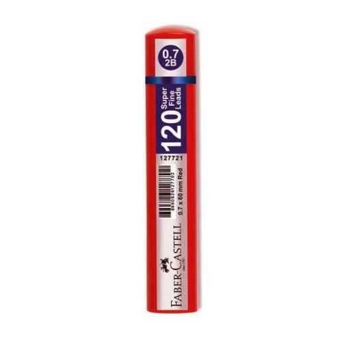 Faber-Castell Grip Min Kalem Ucu 0.7 2B 60Mm 120Li Kırmızı