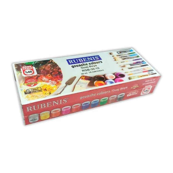 Rubenis Guaj Boya 30Ml X 10 Renk Rgb-30-10
