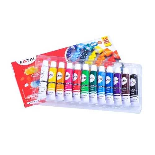 Fatih Guaj Boyası Tüplü 12 Renk 12 Ml