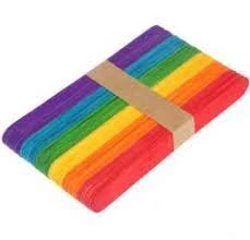 Ahşap Çubuk Büyük Renkli 50 li paket - Resim 2