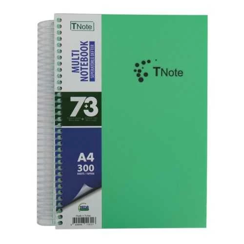 Tnote Seperatörlü Defter 300 Yaprak A4 Kareli7 - Çizgili3 ürün görseli
