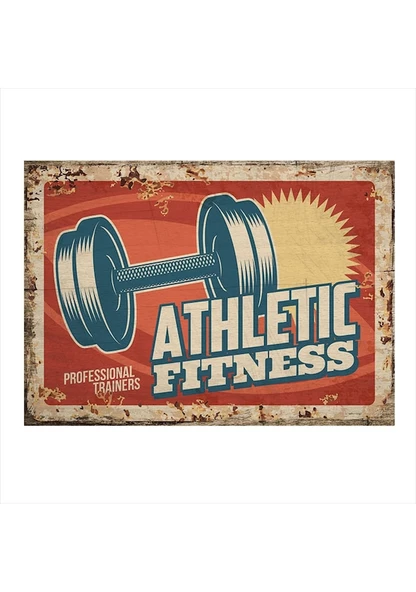 Fitness  Ahşap Poster 20x30