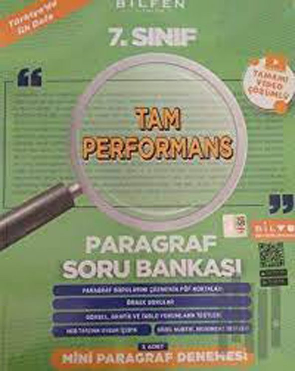 Bilfen 7.Sınıf Paragraf Soru Bankası