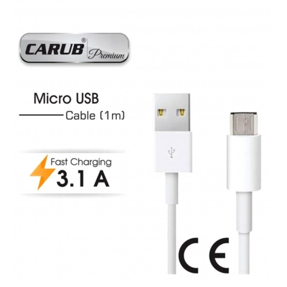 CARUB Telefon-Tablet  Şarj Kablosu Usb Samsung 1mt Uyumlu