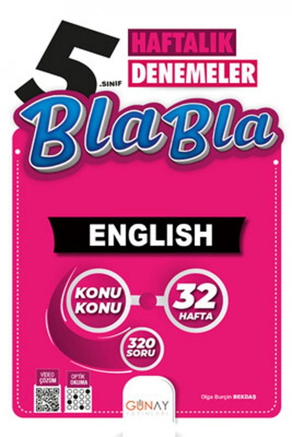 Günay 5.Sınıf Bla Bla Serisi İngilizce 32 Haftalık Denemeler