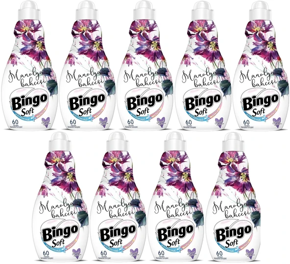 Bingo Soft Çamaşır Yumuşatıcı Konsantre 1440ML Manolya Bahçesi (9 Lu Set)