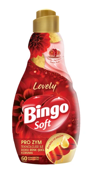 Bingo Soft Çamaşır Yumuşatıcı Konsantre 1440ML Lovely (4 Lü Set) - 2