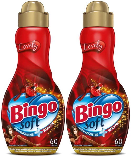 Bingo Soft Çamaşır Yumuşatıcı Konsantre 1440ML Lovely (2 Li Set)