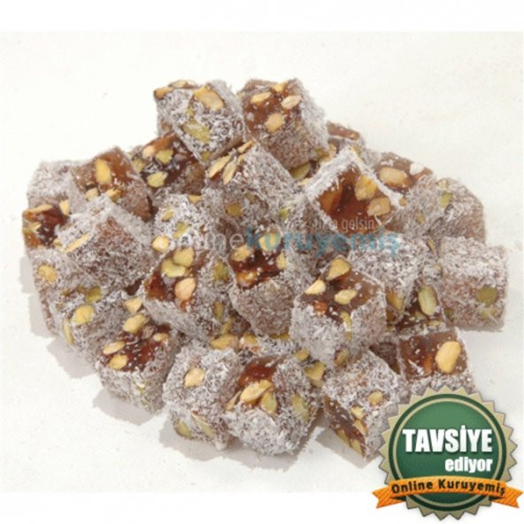 Antep Fıstıklı Hindistan Cevizli Çifte Kavrulmuş Lokum 1000 gr - 3