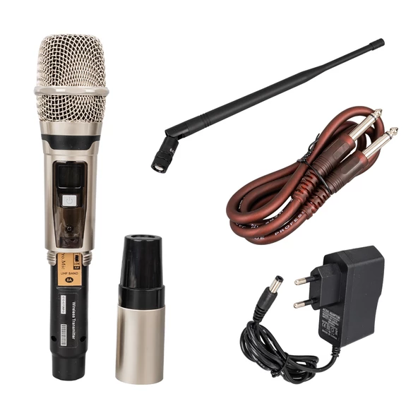 Magıcvoıce Mv-21633 2 El Tipi Mikrofonlu 100+100 Kanal Antenli Uhf-pll Kablosuz Telsiz Mikrofon - 3