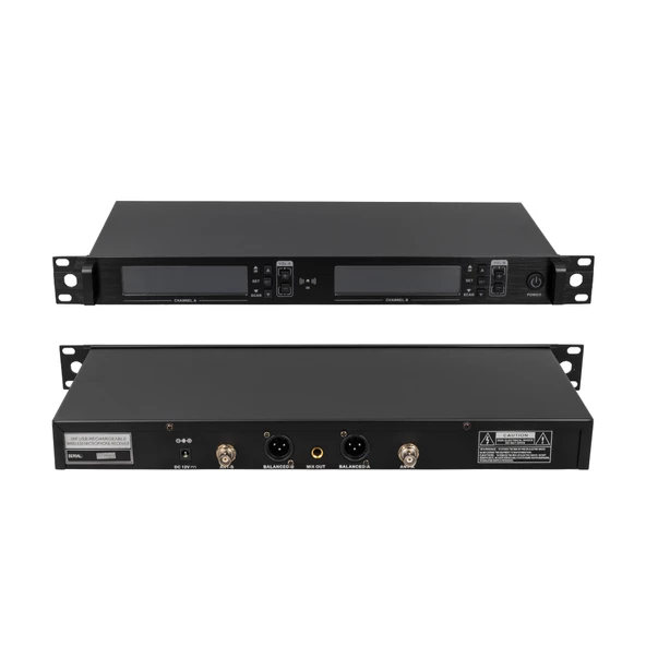 Magıcvoıce Mv-21633 2 El Tipi Mikrofonlu 100+100 Kanal Antenli Uhf-pll Kablosuz Telsiz Mikrofon - 2