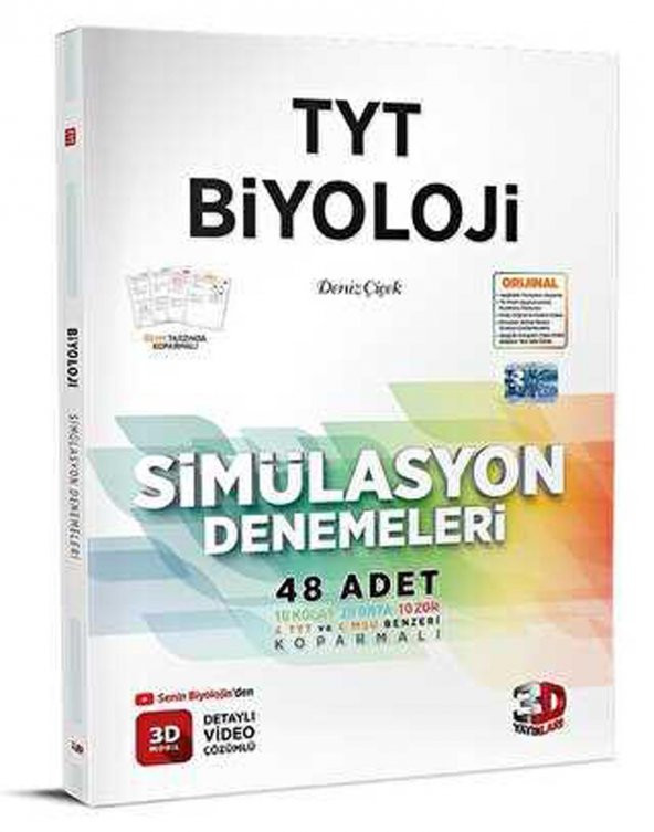 3D TYT Biyoloji Simülasyon Denemeleri Detaylı Video Çözümlü 2025