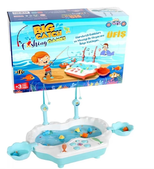 Aya Toys Pilli Balık Oyunu 40180, Pilli Havuzlu Müzikli Balık Tutma Oyunu - 2