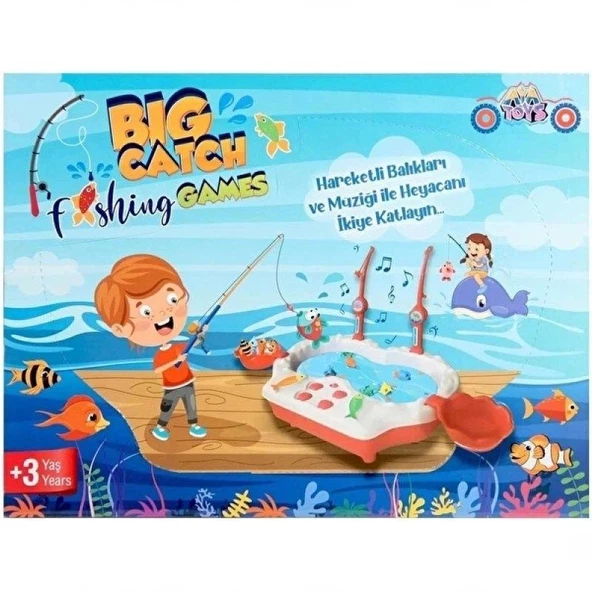 Aya Toys Pilli Balık Oyunu 40180, Pilli Havuzlu Müzikli Balık Tutma Oyunu - 5