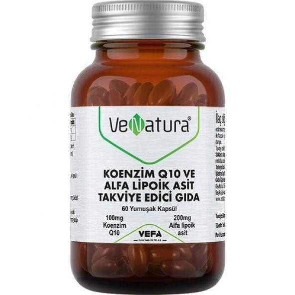 Venatura Koenzim Q10 ve Alfa Lipoik Asit 60 Yumuşak Kapsül