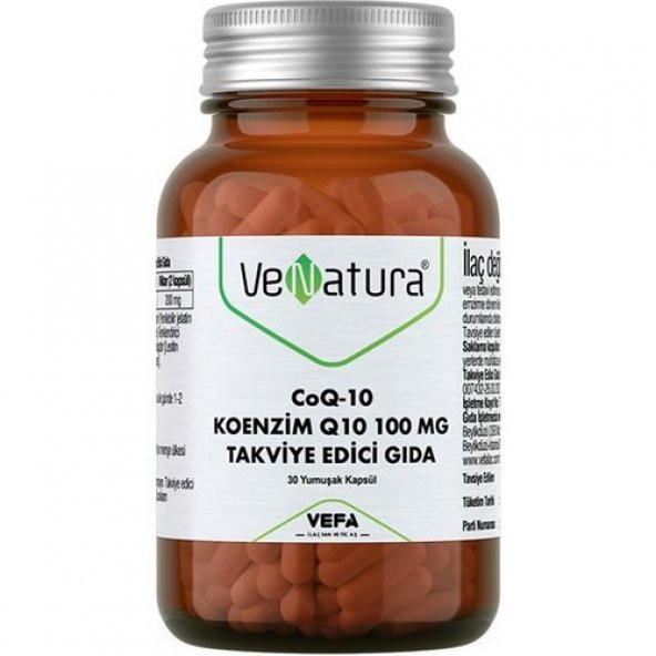 Venatura Coq-10 Koenzim Q10 100 Mg Takviye Edici Gıda 30 Kapsül ürün görseli 1