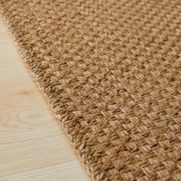 Ocean Home Textile Yıkanabilir Jüt Görünümlü Naturel Renk Hasır Desenli Halı Kilim 160 x 230 cm - 3