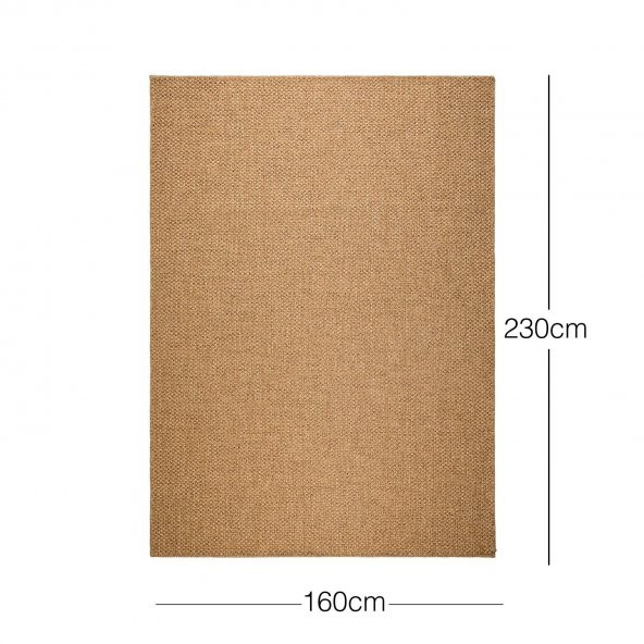 Ocean Home Textile Yıkanabilir Jüt Görünümlü Naturel Renk Hasır Desenli Halı Kilim 160 x 230 cm - 4