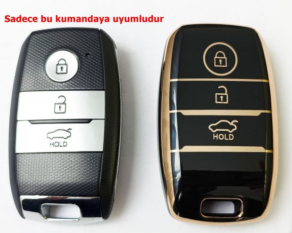 Kia Sportage Sorento Soul Rio Cerato Optimo Smart Kumanda Kılıfı Oto Anahtarlık Siyah