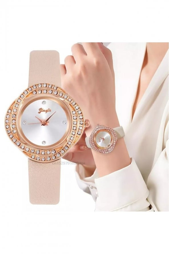 Kadın Kol Saati Lüks Moda Şık Trend Saat Rose Gold ürün görseli 1