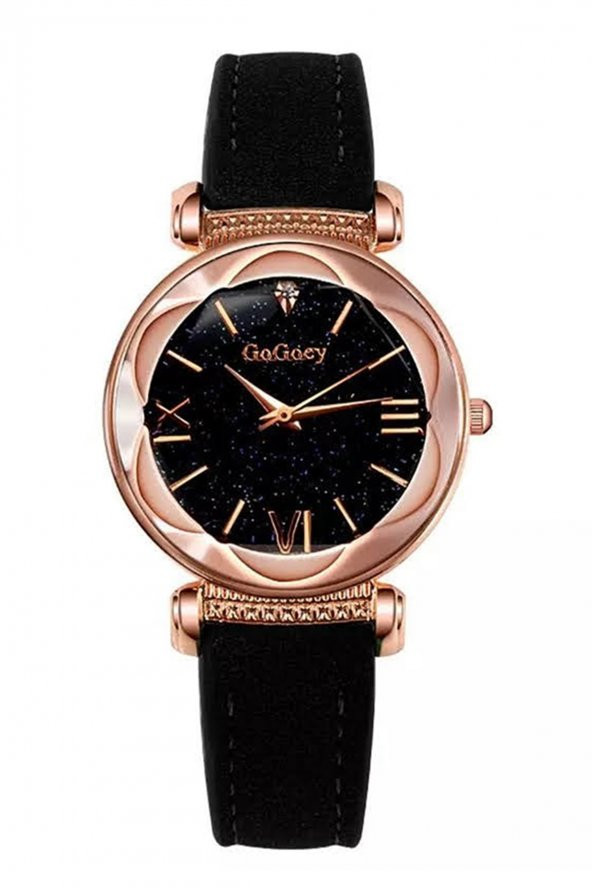 Kadın Kol Saati Lüks Moda Şık Trend Saat Siyah Renk - Resim 5