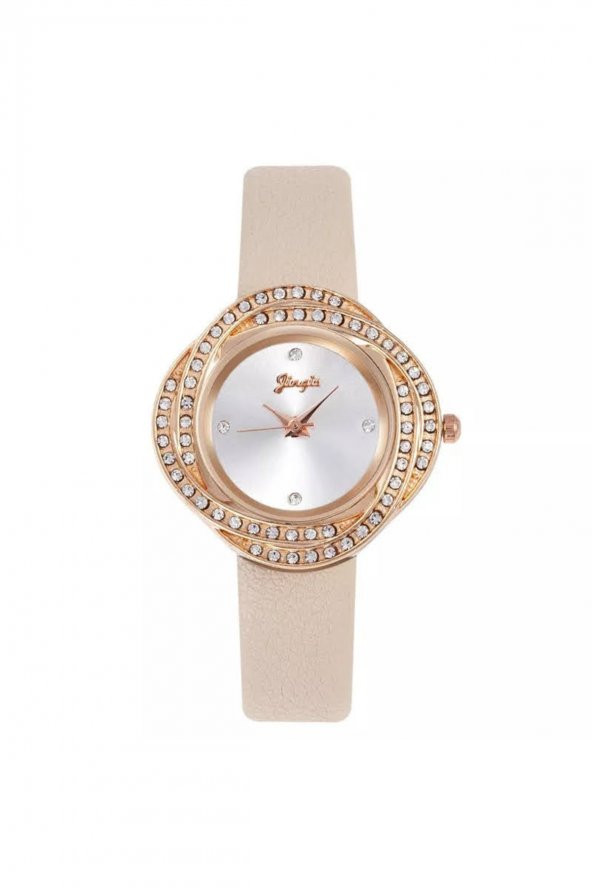 Kadın Kol Saati Lüks Moda Şık Trend Saat Rose Gold - Resim 4