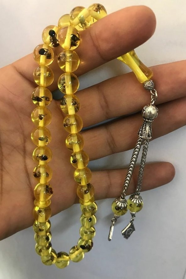 Karınca Fosilli Toz Kehribar Tesbih ürün görseli 1