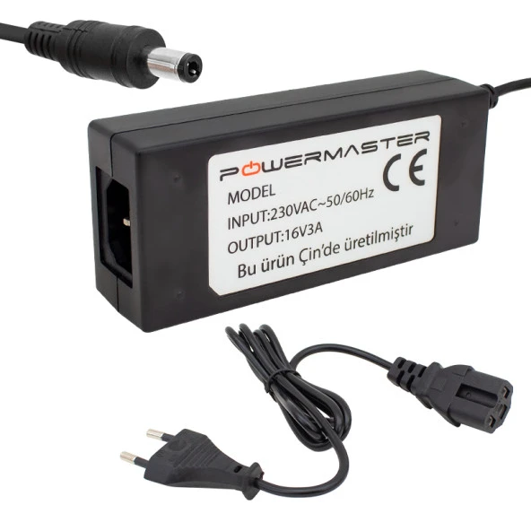16 VOLT 3 AMPER PLASTİK KASA MASAÜSTÜ SANTRAL ADAPTÖRÜ 5.5*2.5 UÇLU (4353)