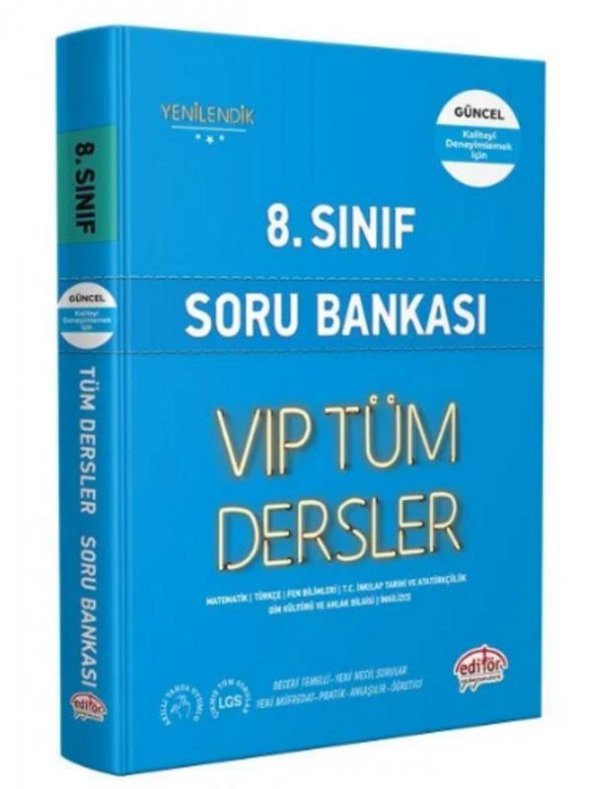 Editör Yayınları 8. Sınıf Tüm Dersler VIP Soru Bankası