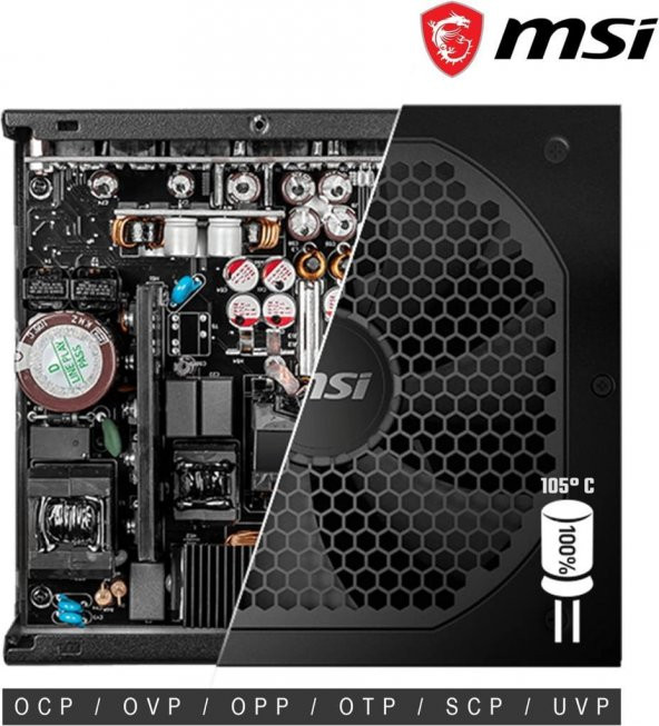MSI MPG A650GF 650 W Power Supply Outlet - 3