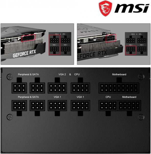 MSI MPG A650GF 650 W Power Supply Outlet - 5