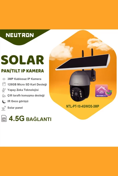 3MP 4G Solar Güneş Enerjili IP Kamera - 3