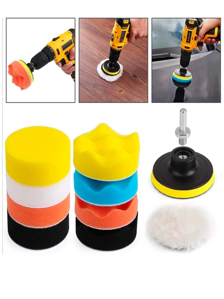 Germany Style Pasta Cila Yün Polisaj Süngeri Pedi Seti 115 Mm Oto Parlatma Parlatıcı Çizik Giderici - 2