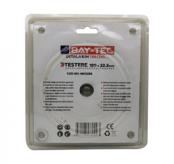 Bay-Tec Elmas Sunta Testere 180 x 22.2 mm 30 Diş MK0286 - 3
