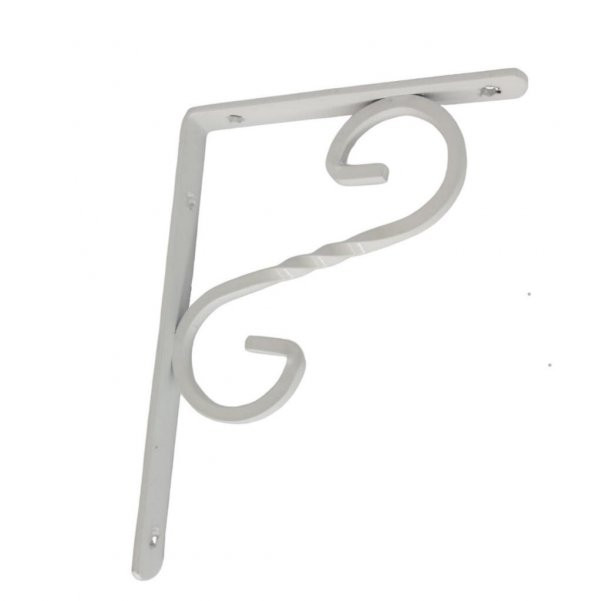Beşel Ferforje Raf Altı Parlak Beyaz 15,5x11,5x1,4 cm No:1 (4 Adet) - 2