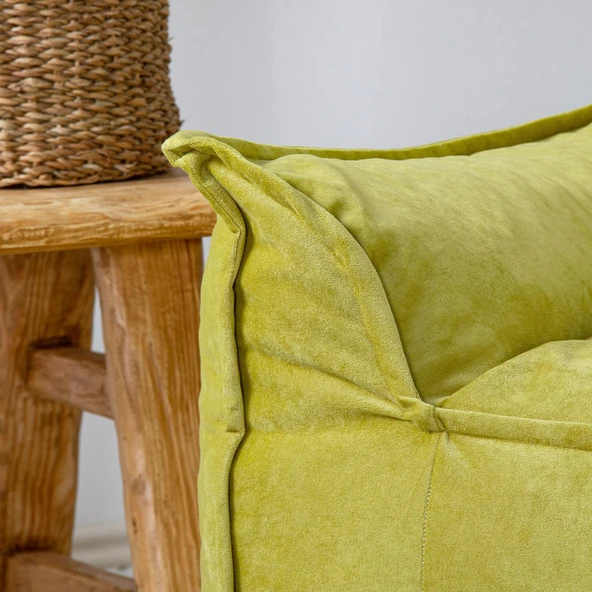 Homedius Notre Kadife Koltuk Puf Set  Tek Kiremit - Resim 8