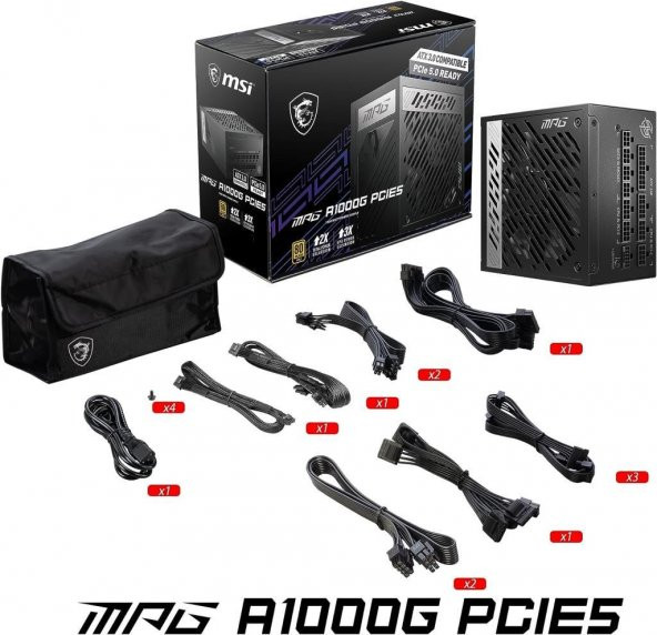 MSI MPG A1000G 1000 W Power Supply - TEŞHİR - Resim 3