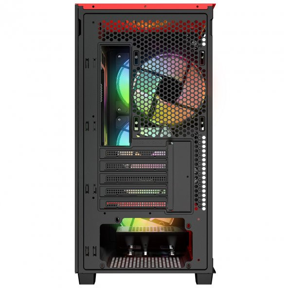 Rampage BLAZE Mesh Temperli Camlı Siyah 4* 12cm ARGB Fan M-ATX Mid-T Gaming Oyuncu Kasası - 6